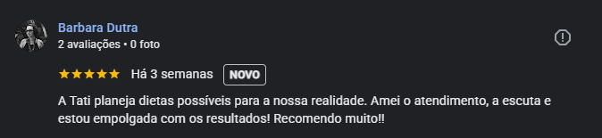Print de avaliação real no Google 1