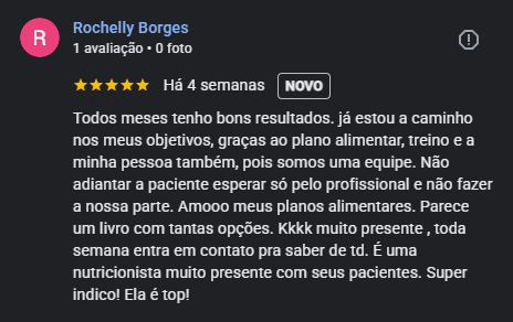 Print de avaliação real no Google 12